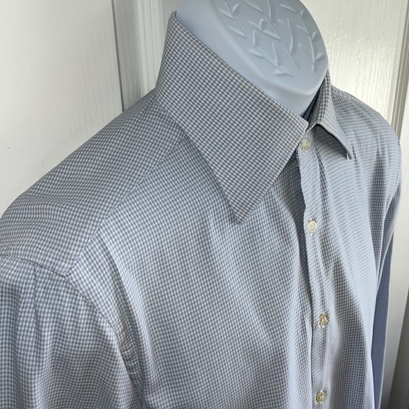 Sisley- Vintage Button Down Dress Shirt with Barrell Cuff 16.5/34 MADE in Italy - Picture 2 of 11